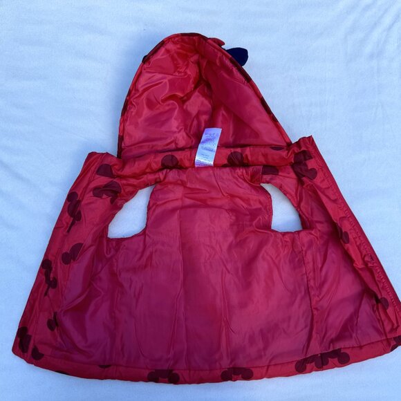 Disney Minnie Mouse Toddler Size 18 months Puffy Winter Vest With Mouse Ears - Picture 8 of 13